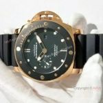 Copy Panerai 684 Luminor Submersible Rose Gold Black Bezel Watch 47mm 